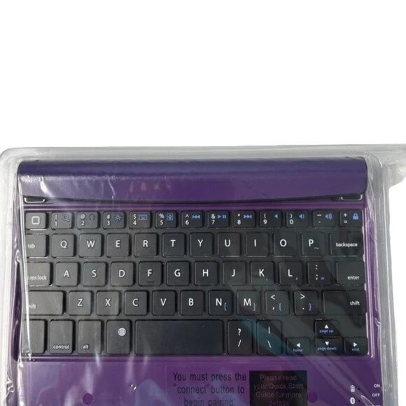 *SOLD* NIB Purple Ultra Thin - Bluetooth Keyboard for iPad Mini - Picture 2 of 10